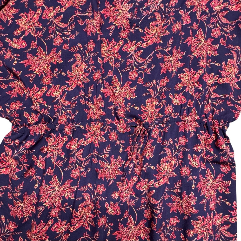 Lands' End Swim Cover-Up Size M/L Modal Floral Pink Purple Beach Lightweight - Picture 5 of 14